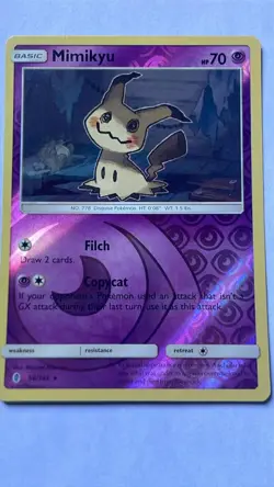 Pokemon TCG Sun & Moon Guardians Rising Mimikyu 58/145 Reverse Holo LP - Image 1