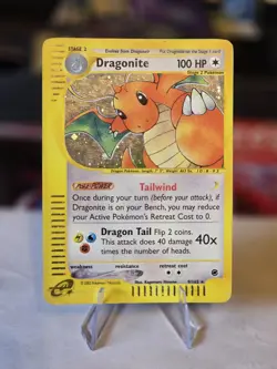 2002 Dragonite ⭐ 9/165 Holo Rare Expedition Base Set Pokemon LP Front/MP Back - Image 1