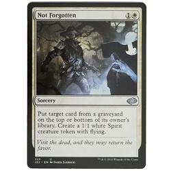 x1 Not Forgotten J22 MTG M/NM Uncommon White Sorcery Jumpstart 2022 TCG CCG - Image 1