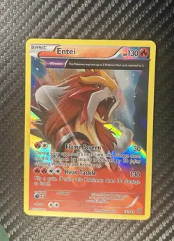 Pokemon TCG XY Ancient Origins Entei 15/98 Holo Rare Reverse Holo Θ Double Eng - Image 2