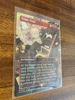 MTG✨TRIPLE TRIAD Woodblock Brdless FOIL✨FIN Final Fantasy MINT RARE Unplayed ! - Image 3