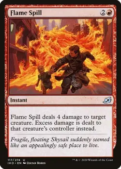 Flame Spill 4x FOIL IKO MTG Ikoria Uncommon MINT red - Image 1