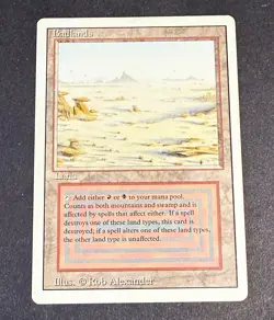 Badlands Dual Land MTG Revised Edition Rare English Regular - Rob Alexander - Image 1