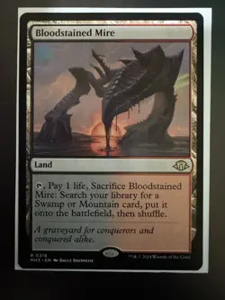 Magic: The Gathering MTG Bloodstained Mire MH3 Rare Regular 0216 EN 2024 Land - Image 2