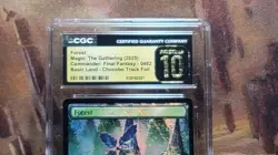 MTG Forest Chocobo Track Foil Land # 0482 Final Fantasy CGC Pristine 10 🔥 - Image 3