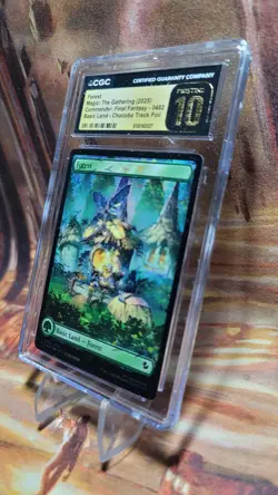 MTG Forest Chocobo Track Foil Land # 0482 Final Fantasy CGC Pristine 10 🔥 - Image 5