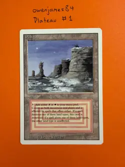 **Plateau** MTG Magic NM/LP - Revised (1994) - Reserved List - Dual Land - Image 1