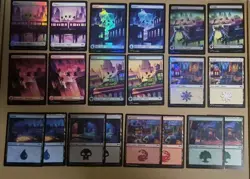 all 20 basic Land cards 10 foil 10 regular mtg teenage mutant ninja turtles TMT - Image 1