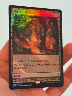 1X FOIL Fire-Lit Thicket EXPEDITION NM MTG Magic Masterpiece Series Land CEDH - Image 1