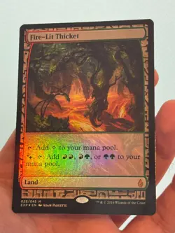 1X FOIL Fire-Lit Thicket EXPEDITION NM MTG Magic Masterpiece Series Land CEDH - Image 2