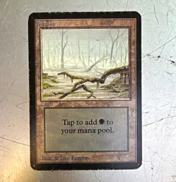 Wizards of the Coast MTG Swamp (B) Alpha Edition Land Regular English Frazier - Image 1