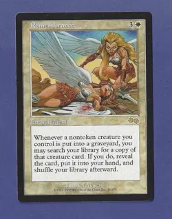 1998 Magic the Gathering - Remembrance - Urza's Saga MTG - Image 1