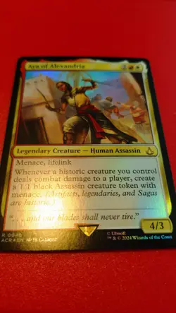 MTG Magic the Gathering Assassin's Creed Aya of Alexandria Rare Foil 48 NM - Image 3