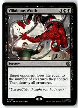 MTG Villainous Wrath Marvel's Spider-Man LP Magic The Gathering - Image 1