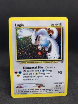 Pokemon TCG Lugia Neo Genesis Holo Card 9/111 Unlimited Rare, LP Condition - Image 1