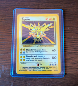 Zapdos 16/102 Base Set Holo Rare 1999 English Pokemon TCG Card MP - Image 1