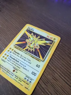Zapdos 16/102 Base Set Holo Rare 1999 English Pokemon TCG Card MP - Image 3