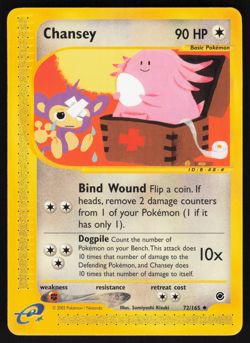 Pokemon TCG - Expedition Base Set - Chansey 72/165 - P - Image 1