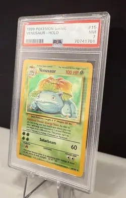 PSA 7 1999 Pokemon TCG Base Set Venusaur Holo 15/102 - Image 3