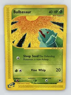 Bulbasaur 95/165 Expedition Base Set Non-Holo Common Moderately Played WOTC 2002 - Image 1