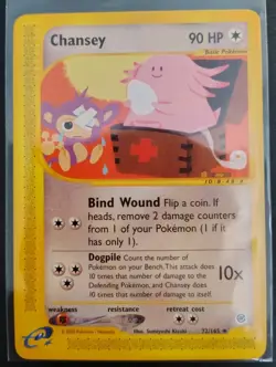 Pokemon Chansey Expedition Base Set 72/165 Non-holo Uncommon Excellent - Image 1