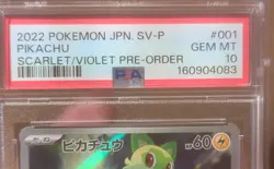 Pokemon TCG Pikachu 001/SV-P Sv-P Promotional Cards Holo PSA 10 JPN 2022 - Image 2