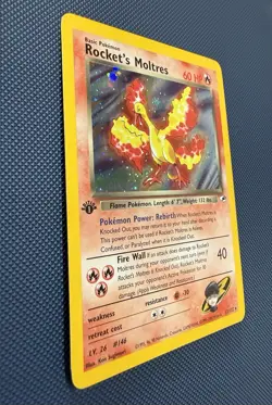 Rocket's Moltres LP 12/132 - 1st Edition Holo Gym Heroes 🏝 Pokemon 2000 WOTC - Image 5