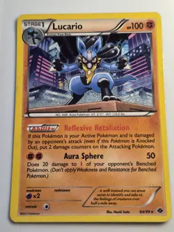 Lucario 64/99 Next Destinies Holo Rare Pokemon Card LP - Image 1