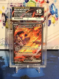 Ace 10 Team Rocket’s Moltres EX 229/182 Destined Rivals Stamped Promo - Pokemon - Image 1