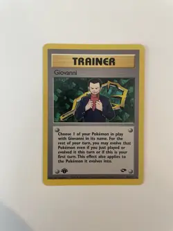 Giovanni 104/132 1st Edition, NON HOLO, Rare Gym Challenge Pokemon 2000 WOTC - Image 1