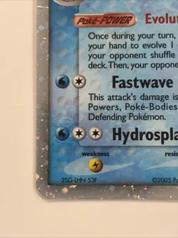 2005 Vaporeon ex Ultra Rare Delta Species 110/113 LP Pokemon 110/113 HOLO - Image 5