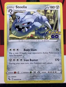Steelix 044/078 Pokemon GO Regular Uncommon Pokemon TCG 2022 NM - Image 3