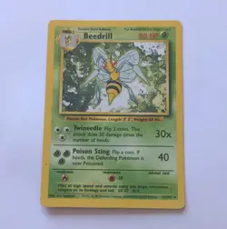 Beedrill 17/102 Base Set 1999 Regular Rare English Pokemon TCG Pokemon Card LP - Image 1