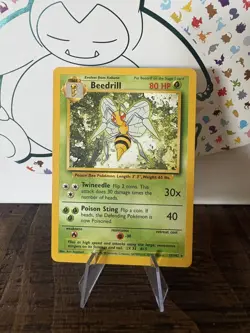 Pokemon TCG - Beedrill - 17/102 - Base Set Unlimited - Rare - NM - Image 1