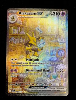 Pokemon TCG Alakazam EX 201/165 Sir Scarlet & Violet 151 English Full Art - Image 1
