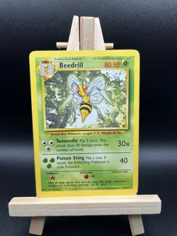 Pokemon TCG Beedrill Base Set 17/102 Regular Unlimited Rare LP - Image 1
