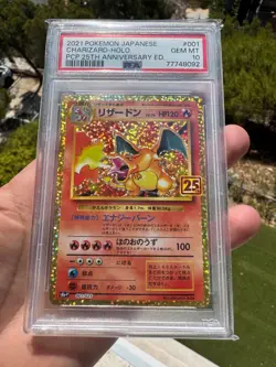PSA 10 - Charizard 001/025 25th Anniversary Edition Promo Pokemon Card Japanese - Image 1