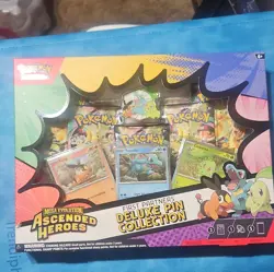 Pokemon TCG Mega Evolution Ascended Heroes First Partners Deluxe Pin Box Promo - Image 1