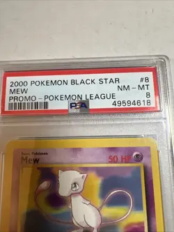 2000 POKEMON PROMO BLACK STAR POKEMON LEAGUE #8 MEW PSA 7 - Image 3