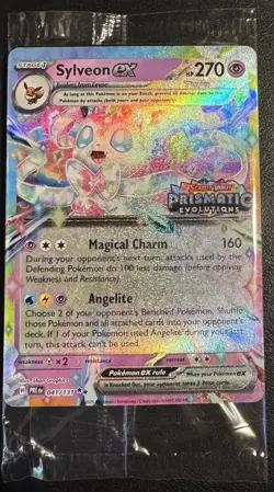 Sealed Pokemon Prismatic Evolutions Stamped Surprise Box Promo Sylveon ex 41/131 - Image 1