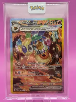 Pokemon TCG Flareon EX Prismatic Evolutions Card 146/131 Sir Illustration Rare - Image 1