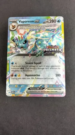 Vaporeon ex Prismatic Evolutions Stamp 023/131 Surprise Box Promo Pokemon Card - Image 1