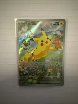 Pokemon Pikachu TCG SVP 88 Black Star Promo Holo Card Full Art, Near Mint/Mint - Image 1
