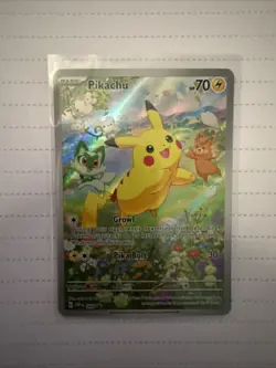 Pokemon Pikachu TCG SVP 88 Black Star Promo Holo Card Full Art, Near Mint/Mint - Image 1