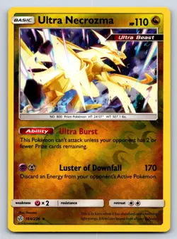 Ultra Necrozma 164/236 Holo Rare Cosmic Eclipse Pokemon Reverse Holo Near Mint - Image 1