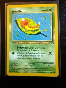 Italian Pokemon Card Lot Neo Discovery Unown D Weedle Vintage WOTC 47/75 70/75 - Image 3