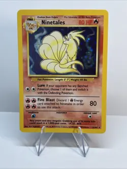 Ninetales 12/102 Base Set Unlimited Holo Rare Pokemon TCG Card WOTC 1999 - Image 1