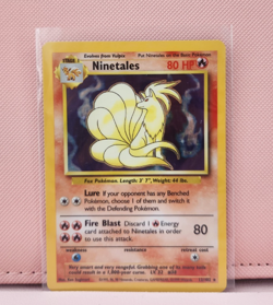 Pokemon TCG Ninetales Holo Rare NO. 12/102 Base Set Card Unlimited WOTC (NM) - Image 1