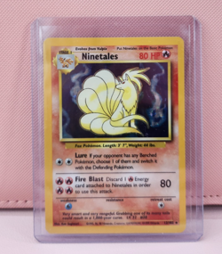 Pokemon TCG Ninetales Holo Rare NO. 12/102 Base Set Card Unlimited WOTC (NM) - Image 4