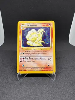Pokemon TCG Ninetales Base Set 12/102 Holo Unlimited Holo Rare LP-MP - Image 2